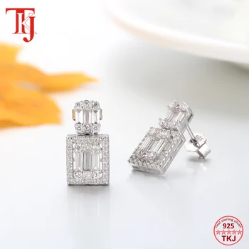 TKJ 925 Sterling Silver Drop Earrings Baguette Cubic Zirconia Engagement Wedding Dangle Earrings for Women Party Fine Jewelry
TKJ 925 Sterling Silver Drop Earrings Baguette Cubic Zirconia Engagement Wedding Dangle Earrings for Women Party Fine Jewelry