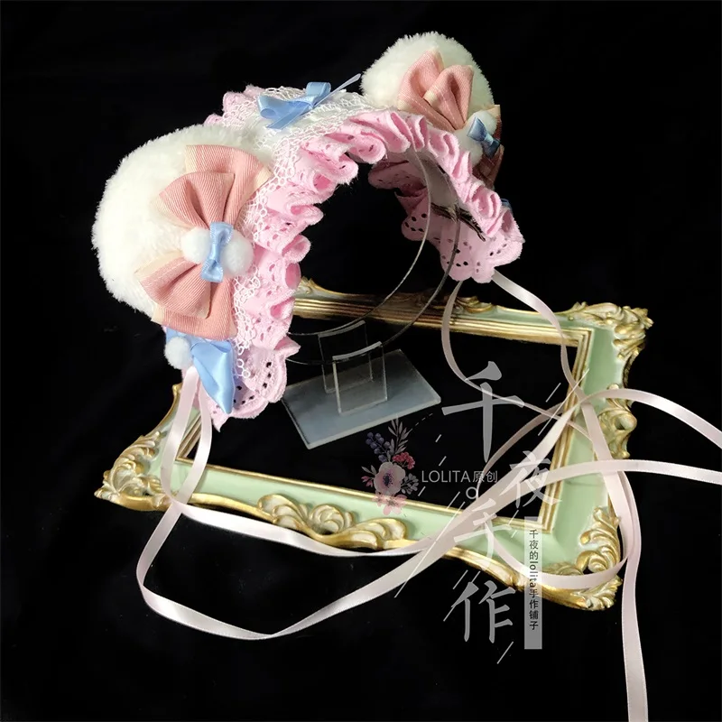 Maid Sweet Lolita Plush Bear Ears Bowknot Hair band Cosplay Hair Accessories Kawaii Women's Lace Headband Hairpin
Maid Sweet Lolita Plush Bear Ears Bowknot Hair band Cosplay Hair Accessories Kawaii Women's Lace Headband Hairpin