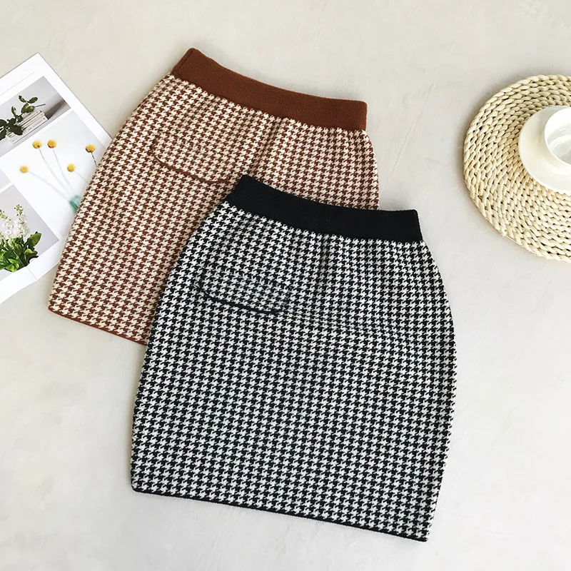 Faux Mink Fur Slim Knitted Skirt For Women Autumn Elegant Houndstooth Plaid Jupe Femme Sexy Mini Skirts Winter Warm Wool Saia
Faux Mink Fur Slim Knitted Skirt For Women Autumn Elegant Houndstooth Plaid Jupe Femme Sexy Mini Skirts Winter Warm Wool Saia