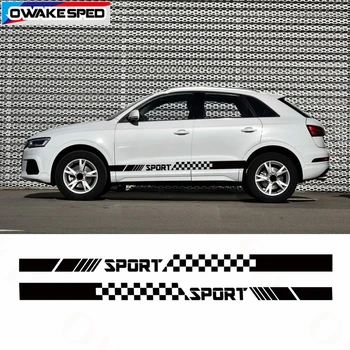Racing Lattices Sport Stripes Decal Car Door Side Skirt Sticker For Audi Q3 Q5 TFSI Quattro Waterproof Decals Accessories
Racing Lattices Sport Stripes Decal Car Door Side Skirt Sticker For Audi Q3 Q5 TFSI Quattro Waterproof Decals Accessories
