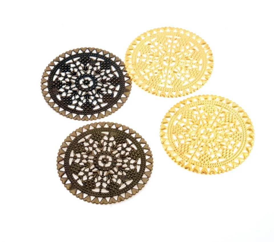 MIAOCHI DIY 10PCs Antique Brozne/Gold Filigree Cabochon Settings Wraps Connectors Crafts Gift Decoration DIY Findings 60mm
MIAOCHI DIY 10PCs Antique Brozne/Gold Filigree Cabochon Settings Wraps Connectors Crafts Gift Decoration DIY Findings 60mm