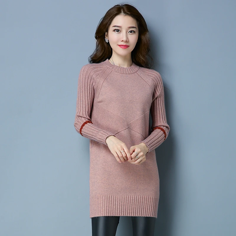 2018 wool Sweater O-neck Women Knit Long Sleeve Autumn Winter Warm Knitwear thick warm long Sweaters And Pullovers
2018 wool Sweater O-neck Women Knit Long Sleeve Autumn Winter Warm Knitwear thick warm long Sweaters And Pullovers