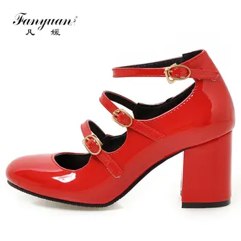 Fanyuan 2019 Plus size 34-43 New Classic Mary Janes Women Pumps Shallow Mouth Solid Heels Casual Shoes Red Women Wedding Pumps
Fanyuan 2019 Plus size 34-43 New Classic Mary Janes Women Pumps Shallow Mouth Solid Heels Casual Shoes Red Women Wedding Pumps