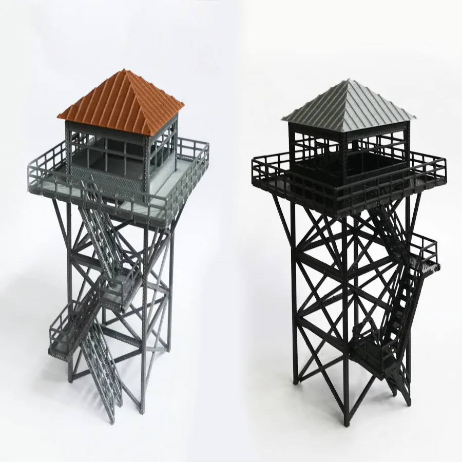 Железнодорожная модель сцены соотношение 1:87 башня охранника в индустриальном