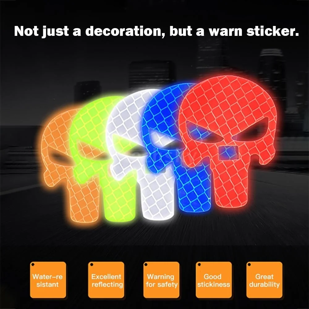 1PCS 60X40mm Car Reflective Skull Sticker Moto Truck Helmet Decal Water-Resistant Decorative Anti-Collision Warning Sticker
1PCS 60X40mm Car Reflective Skull Sticker Moto Truck Helmet Decal Water-Resistant Decorative Anti-Collision Warning Sticker