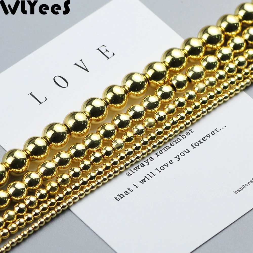WLYeeS Natural Stone beads 18 Gold Hematite beads 2 3 4 6 8 10mm Round Loose spacer bead for DIY Jewelry Bracelet earring Making
WLYeeS Natural Stone beads 18 Gold Hematite beads 2 3 4 6 8 10mm Round Loose spacer bead for DIY Jewelry Bracelet earring Making