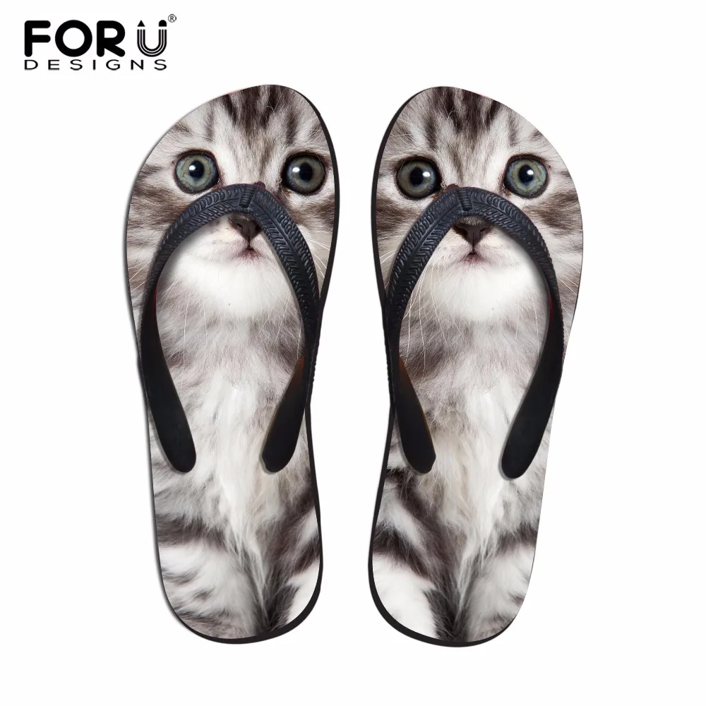 FORUDESIGNS Cute 3D Cat Wolf Women Slipper Summer Beach Flat Flip Flops Animal Prints Lady Sandals Non-slip Home Slippers Rubber
FORUDESIGNS Cute 3D Cat Wolf Women Slipper Summer Beach Flat Flip Flops Animal Prints Lady Sandals Non-slip Home Slippers Rubber