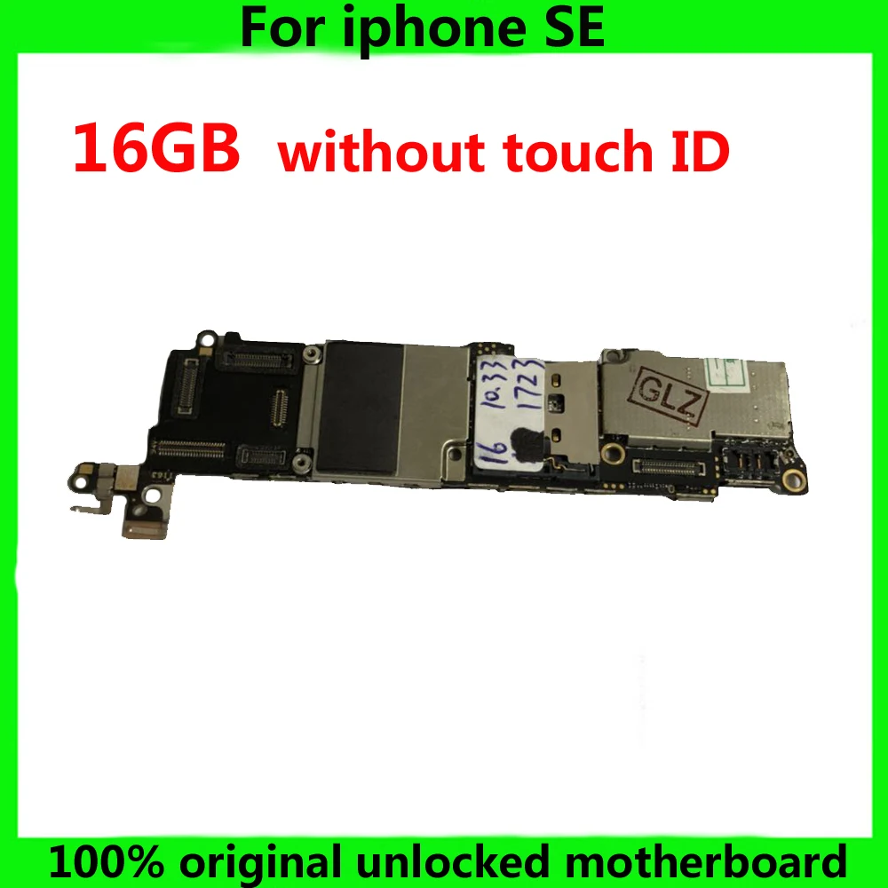 16gb 100% original motherboard for iphone SE without touch ID free iCloud mainboard with chips for iphone 5SE IOS system board
16gb 100% original motherboard for iphone SE without touch ID free iCloud mainboard with chips for iphone 5SE IOS system board