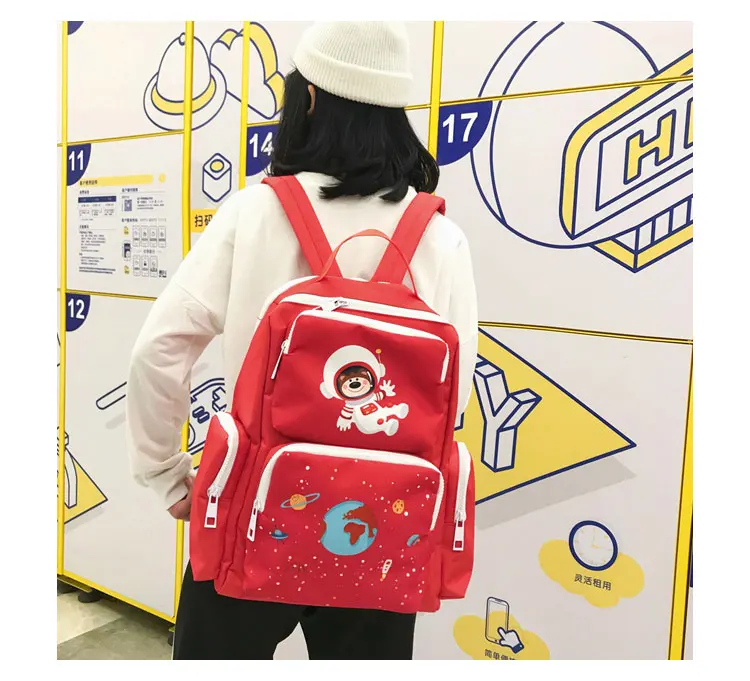Menghuo Fashion Backpack School Bags for Teenage Girls Cute Travel Shoulder Backpack Bags Oxford Print Rucksack Laptop Backpack_18