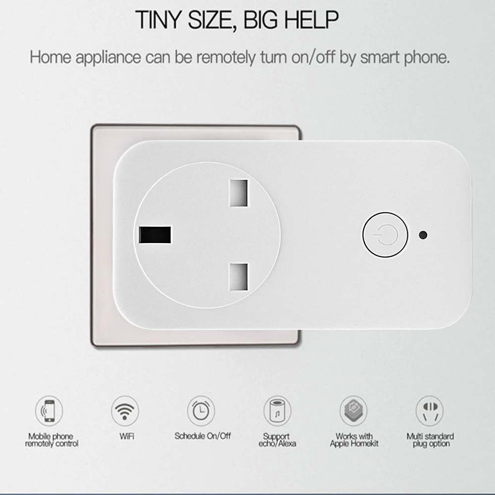 Timethinker 2 Pcs Smart Home WiFi Plug UK EU AU US Socket for Apple Homekit Alexa Google Home Siri Voice Remote Control Timer
Timethinker 2 Pcs Smart Home WiFi Plug UK EU AU US Socket for Apple Homekit Alexa Google Home Siri Voice Remote Control Timer