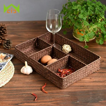 WCIC Five-frame Storage Box Rattan Wicker Fruit Basket Food Snack Sorting Case Handmade Natural Straw Organizer Box for Wedding
WCIC Five-frame Storage Box Rattan Wicker Fruit Basket Food Snack Sorting Case Handmade Natural Straw Organizer Box for Wedding