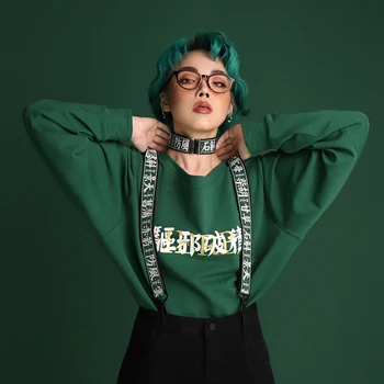 O Neck Long Sleeve Chinese Letter Women Short Sweatshirts Harajuku Fashion Two-sided Pullovers
O Neck Long Sleeve Chinese Letter Women Short Sweatshirts Harajuku Fashion Two-sided Pullovers