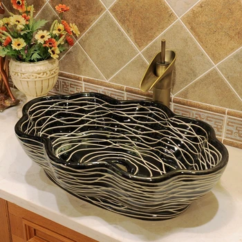 Oval black Jingdezhen ceramic art countertop wash basin bowl for bathroom lavabo sink Bathroom sink handmade sink ceramic
Oval black Jingdezhen ceramic art countertop wash basin bowl for bathroom lavabo sink Bathroom sink handmade sink ceramic