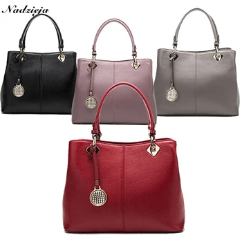 Fashion Real Leather Tote Bag Women Cow Leather Ladies Handbags Women Genuine Leather Handbags High Quality Bags Brand Nadzieja
Fashion Real Leather Tote Bag Women Cow Leather Ladies Handbags Women Genuine Leather Handbags High Quality Bags Brand Nadzieja