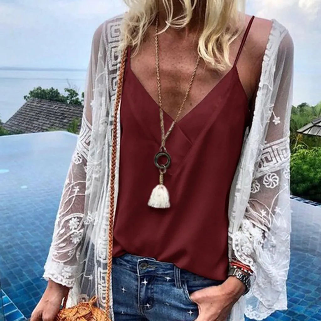 Plus Size S-5XL Summer Women Strappy Tank Top Solid Color V-neck Sleeveless Top summer style streetwear tank top women #0328
Plus Size S-5XL Summer Women Strappy Tank Top Solid Color V-neck Sleeveless Top summer style streetwear tank top women #0328