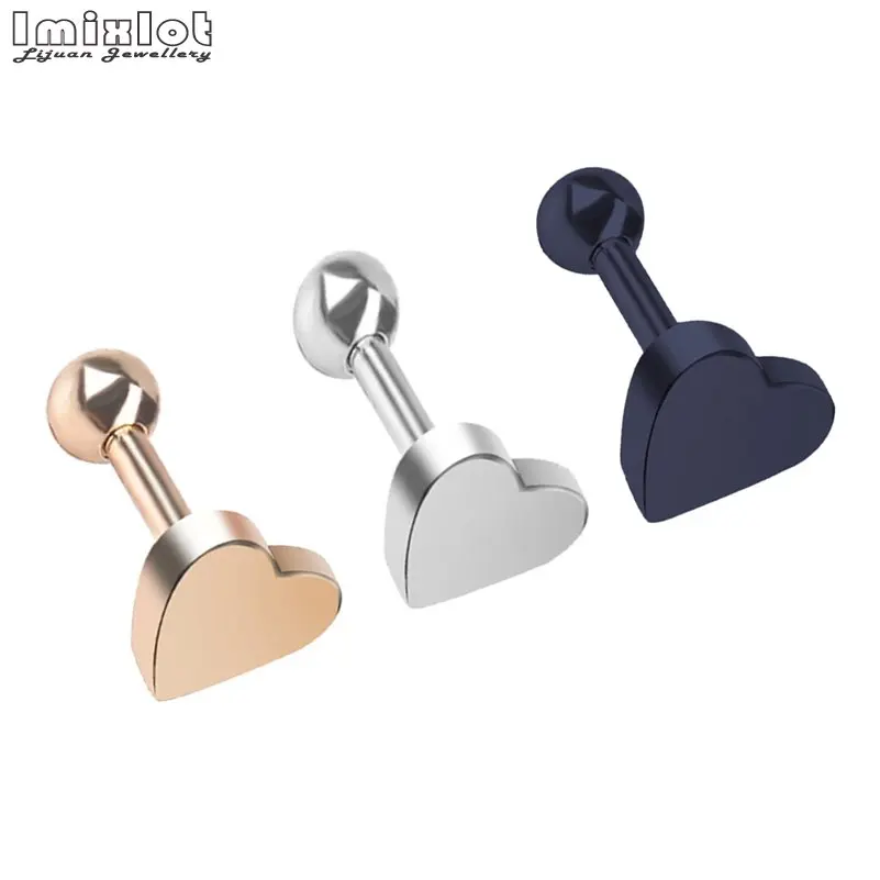 1 Pza 18G negro/oro/plata corazón pendientes barra Piercing Orelha cartílago tragus de La Oreja Piercing Helix oreja perno joyería del cuerpo
1 Pza 18G negro/oro/plata corazón pendientes barra Piercing Orelha cartílago tragus de La Oreja Piercing Helix oreja perno joyería del cuerpo