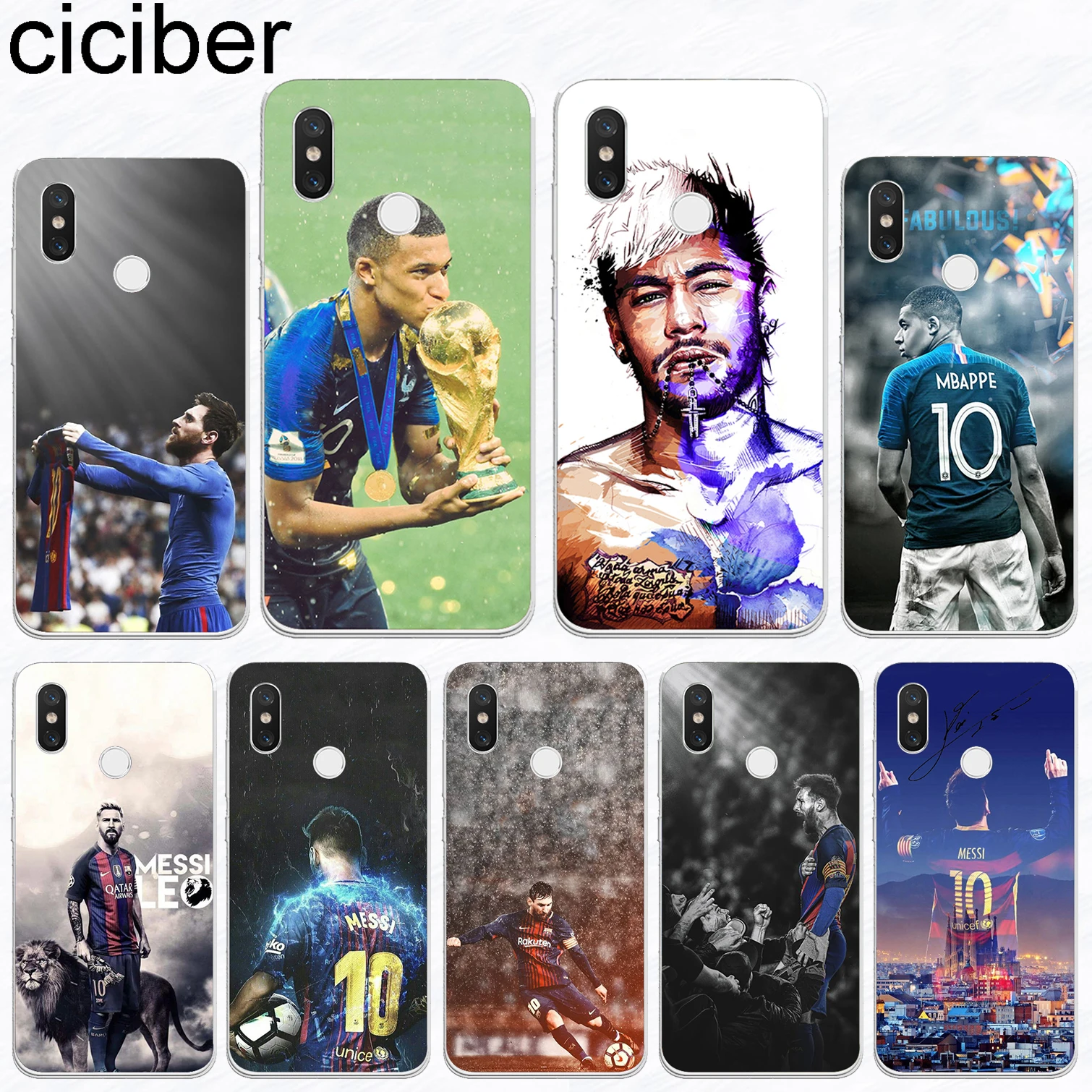 ciciber For Xiaomi MIX MAX3 2 1 S Pro TPU For Xiaomi A2 A1 8 6 5 X 5C 5S Plus Lite SE Poco Phone F1 Cases Messi Neymar Football
ciciber For Xiaomi MIX MAX3 2 1 S Pro TPU For Xiaomi A2 A1 8 6 5 X 5C 5S Plus Lite SE Poco Phone F1 Cases Messi Neymar Football
