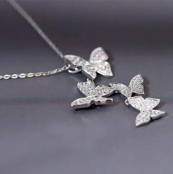 New 925 Silver Multiple Zircon Butterfly Necklaces & Pendants for woemn Jewelry CZ Diamond Wedding Choker Necklace Wo SYXL051
New 925 Silver Multiple Zircon Butterfly Necklaces & Pendants for woemn Jewelry CZ Diamond Wedding Choker Necklace Wo SYXL051