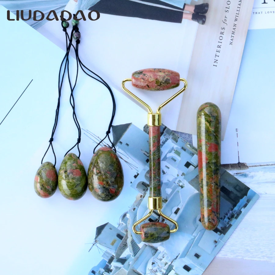 Natural Unakite Skin Care Rollers Tools Jade Yoni Eggs Guasha Rollers Wands Stick Relax Face Massager Body Back Neck Massager
Natural Unakite Skin Care Rollers Tools Jade Yoni Eggs Guasha Rollers Wands Stick Relax Face Massager Body Back Neck Massager