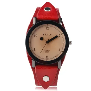 KEVIN Round Dial Quartz Wrist Watch Women Special Design Simple Classic Rock Leather Band Strap Red Punk Men Cool Sport Gift
KEVIN Round Dial Quartz Wrist Watch Women Special Design Simple Classic Rock Leather Band Strap Red Punk Men Cool Sport Gift