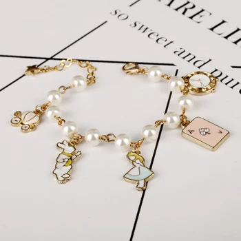 Wholesale Alice in Wonderland Charm Bracelets&Bangles Fairy Tale Story Rabbit Hat Key Clock Bracelet Fashion Jewelry Women Gift
Wholesale Alice in Wonderland Charm Bracelets&Bangles Fairy Tale Story Rabbit Hat Key Clock Bracelet Fashion Jewelry Women Gift