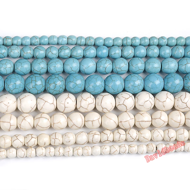 Free Shipping Natural Blue White Turquoises Round Loose Beads 15" Strand 4 6 8 10 12 MM Pick Size For Jewelry Making DIY
Free Shipping Natural Blue White Turquoises Round Loose Beads 15" Strand 4 6 8 10 12 MM Pick Size For Jewelry Making DIY