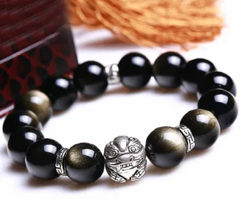 12mm 14mm Natural Black Obsidian With Thai Silver Beads Bracelets Fine Gemstone Beaded Jewelry For Man&woman Gifts Drop Shipping
12mm 14mm Natural Black Obsidian With Thai Silver Beads Bracelets Fine Gemstone Beaded Jewelry For Man&woman Gifts Drop Shipping