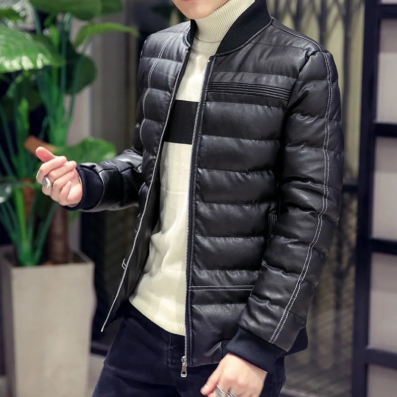 2018 Mens Leather Jacket Slim Fit Motorcycle Zipper PU Jacket Black Red Blue Men Faux Leather Jacket M-3XL Autumn Leather Coat
2018 Mens Leather Jacket Slim Fit Motorcycle Zipper PU Jacket Black Red Blue Men Faux Leather Jacket M-3XL Autumn Leather Coat