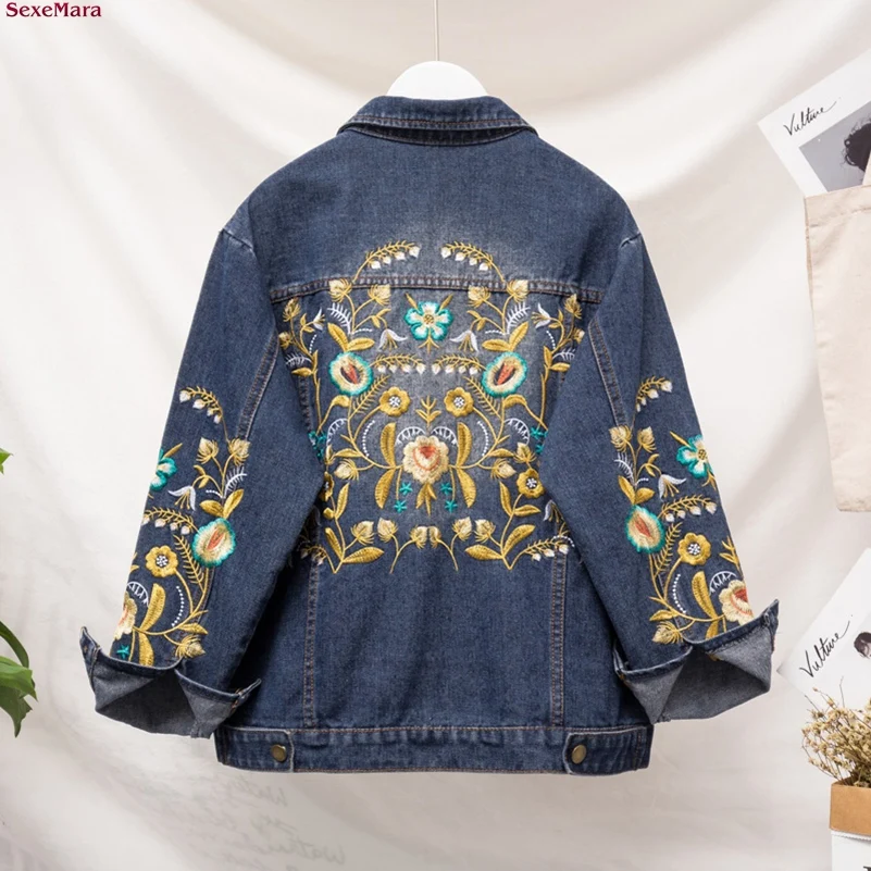 SexeMara fashion The New Loose Slim embroidery embroidered denim jacket Free shipping
SexeMara fashion The New Loose Slim embroidery embroidered denim jacket Free shipping