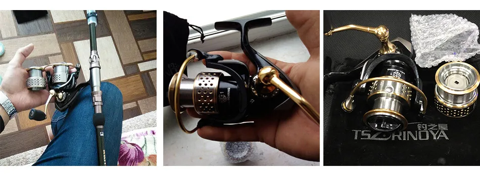 Tsurinoya spinning reel + one spare spool fishing reel 2000 series 9BB carp reel drag power 6KG 25