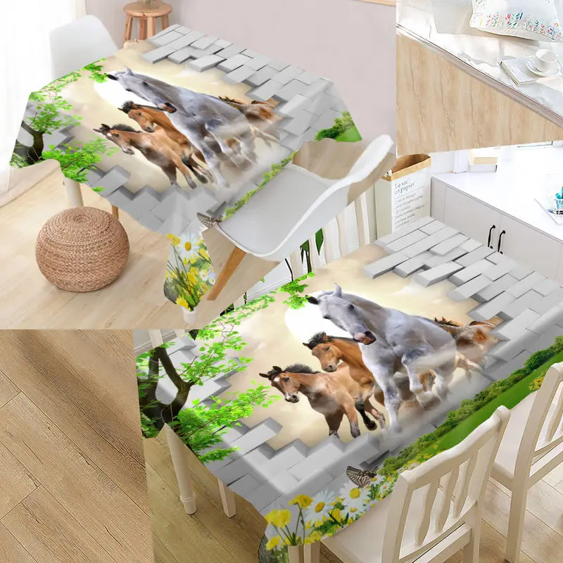Custom 3D Art Tablecloth Animal Horse Waterproof Oxford Fabric Square/Rectangular Tablecloth For Wedding Table Cloth TV Covers
Custom 3D Art Tablecloth Animal Horse Waterproof Oxford Fabric Square/Rectangular Tablecloth For Wedding Table Cloth TV Covers