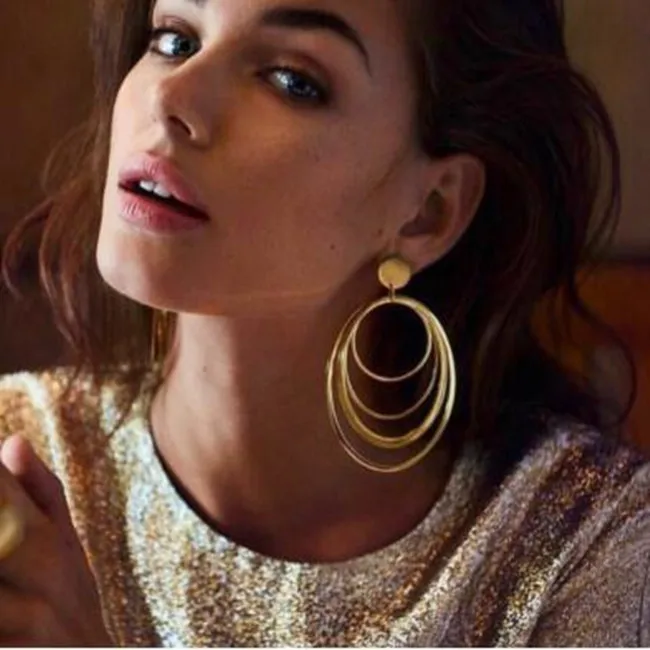 ea914 European Vintage punk multi-layer geometric circle circle earrings exaggerated female jewelry accessories
ea914 European Vintage punk multi-layer geometric circle circle earrings exaggerated female jewelry accessories