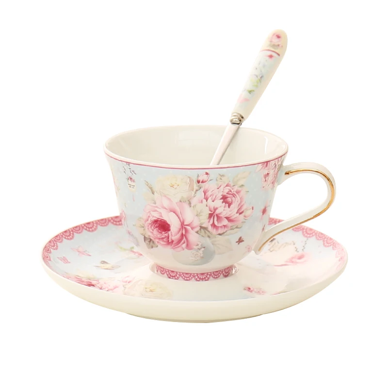 European Tea Set Ceramic Coffee Cup Suit High-Grade Bone China Coffee Cup And Saucer With A Spoon
European Tea Set Ceramic Coffee Cup Suit High-Grade Bone China Coffee Cup And Saucer With A Spoon