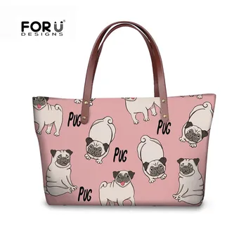 FORUDESIGNS Cute Pugs Girls Big Handbag Summer Travel Pink Shoulder Totes High Quality Pet Dog Printing Top-handle Bags For Teen
FORUDESIGNS Cute Pugs Girls Big Handbag Summer Travel Pink Shoulder Totes High Quality Pet Dog Printing Top-handle Bags For Teen