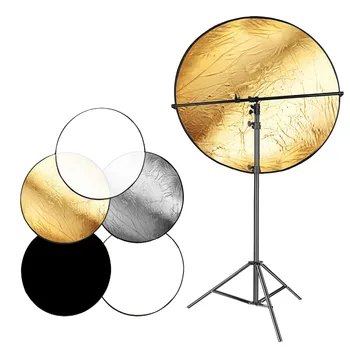 Neewer Photo Studio 43 inches 5-in-1 Collapsible Multi-Disc Lighting Reflector Diffuser Kit Includes 6.5 Feet Metal Light Stand
Neewer Photo Studio 43 inches 5-in-1 Collapsible Multi-Disc Lighting Reflector Diffuser Kit Includes 6.5 Feet Metal Light Stand