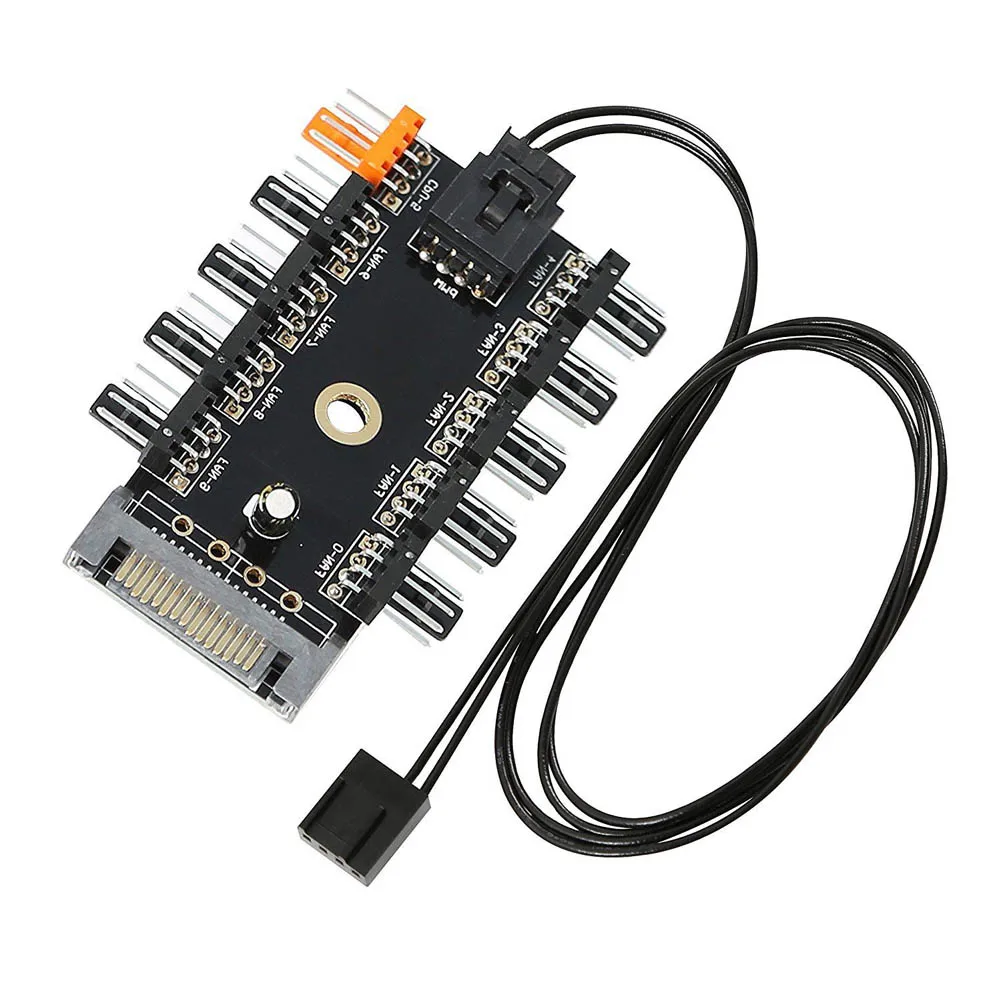 New Arrival Chassis Fan Hub CPU Cooling HUB 10 Port 12V 4 Pin PWM Fan Hub SATA DJA99
New Arrival Chassis Fan Hub CPU Cooling HUB 10 Port 12V 4 Pin PWM Fan Hub SATA DJA99