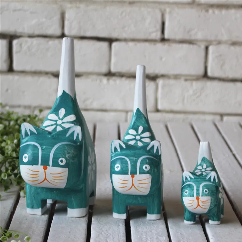 ZAKKA North European Unique Wooden Design Cat Handwork Figurines Table Original Wooden Sculpture Miniatures Cat Family Decor
ZAKKA North European Unique Wooden Design Cat Handwork Figurines Table Original Wooden Sculpture Miniatures Cat Family Decor