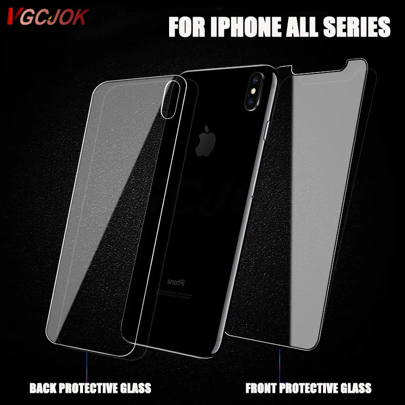 9H Front Cover Tempered Glass XR 5S SE 7Plus For iphone XS MAX X 8 7 6 6S Plus 8plus Back Glass Screen protector Protective Film
9H Front Cover Tempered Glass XR 5S SE 7Plus For iphone XS MAX X 8 7 6 6S Plus 8plus Back Glass Screen protector Protective Film
