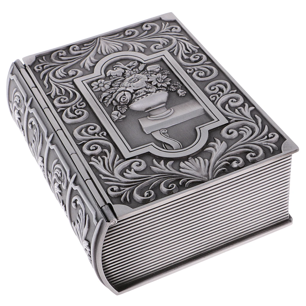 Retro Book Shape with Engraved Flower Vase Jewelry Box Rose Sculpture Trinkets Chest Jewelry Organizer Room Decorations
Retro Book Shape with Engraved Flower Vase Jewelry Box Rose Sculpture Trinkets Chest Jewelry Organizer Room Decorations