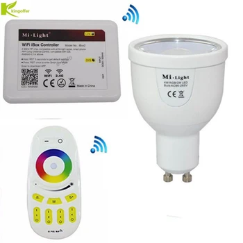 Mi.light GU10 5W RGBW RGBWW Led Bulb Lamp Wireless Dimmable Smart Spot Lights & 2.4G 4-Zone Remote & Wifi Ibox Controller
Mi.light GU10 5W RGBW RGBWW Led Bulb Lamp Wireless Dimmable Smart Spot Lights & 2.4G 4-Zone Remote & Wifi Ibox Controller