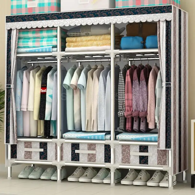Wardrobe simple cloth wardrobe all steel frame steel tube bold reinforcement fabric with drawer storage double closet
Wardrobe simple cloth wardrobe all steel frame steel tube bold reinforcement fabric with drawer storage double closet
