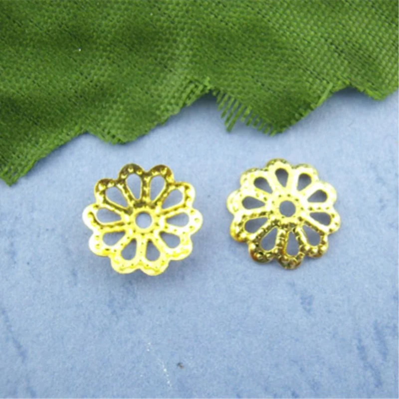 DoreenBeads 800 шт золотого цвета желеобразные Наконечники 9 мм подходят для 12-20 бусин