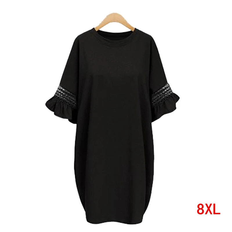 Large size women's dress plus size 5XL 6XL 7XL 8XL summer round neck short sleeve casual loose large size black dress
Large size women's dress plus size 5XL 6XL 7XL 8XL summer round neck short sleeve casual loose large size black dress