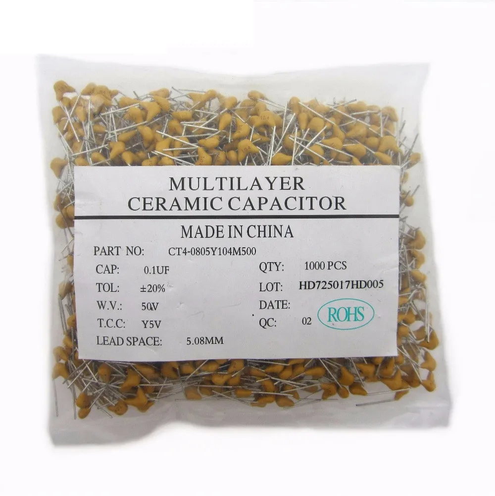 3000pcs 0.1uF 100NF 50V 104 Multilayer Monolithic Ceramic Capacitor NEW in stock D
3000pcs 0.1uF 100NF 50V 104 Multilayer Monolithic Ceramic Capacitor NEW in stock D