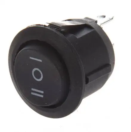 5Pcs 23mm Round Black 3 Pin 10A/125V 6A/250V AC 3 Position SPDT ON-OFF-ON Rocker Switch Snap-in
5Pcs 23mm Round Black 3 Pin 10A/125V 6A/250V AC 3 Position SPDT ON-OFF-ON Rocker Switch Snap-in