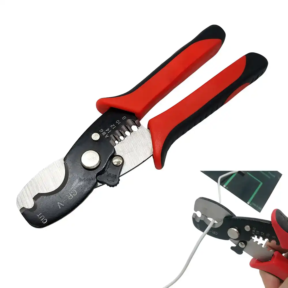7in Metric Insulation Wire Cable Cutting Scissor Pliers Stripper Cutter Crimper