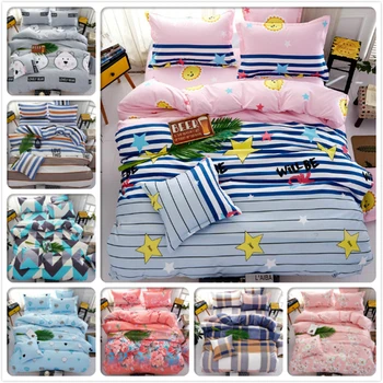 Blue Pink Yellow AB Side Star Stripe 3/4 pcs Bedding Set Kids Single Bedlinens 1.5m 1.8m 2m Bedsheet King Queen Size Duvet Cover
Blue Pink Yellow AB Side Star Stripe 3/4 pcs Bedding Set Kids Single Bedlinens 1.5m 1.8m 2m Bedsheet King Queen Size Duvet Cover