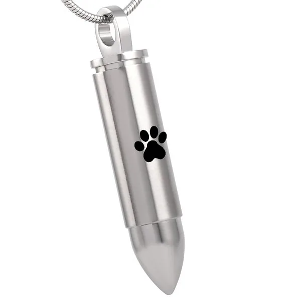 IJD8378 Paw Engraved Bullet Urn Pendant Necklace Stainless Steel Pet Ashes Keepsake Memorial Locket Pendant Cremation Jewelry
IJD8378 Paw Engraved Bullet Urn Pendant Necklace Stainless Steel Pet Ashes Keepsake Memorial Locket Pendant Cremation Jewelry