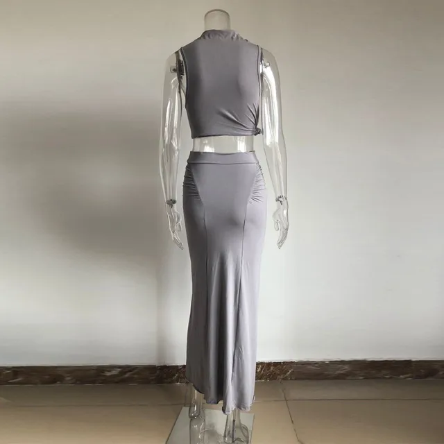 KGFIGU 2019 nowy seksowny szary dwuczęściowy zestaw kobiet bandażowy podkoszulek topy przylegająca elegancka sukienka pasujące zestawy nocne stroje klubowe tanie tanio Modalne spandex Płaszcza Osób w wieku 18-35 lat K8051 Lato O-neck Bez rękawów REGULAR WOMEN NONE Sexy Club empire KGFIGU 2019 nowy seksowny szary dwuczęściowy zestaw kobiet bandażowy podkoszulek topy przylegająca elegancka sukienka pasujące zestawy nocne stroje klubowe tanie tanio Modalne spandex Płaszcza Osób w wieku 18-35 lat K8051 Lato O-neck Bez rękawów REGULAR WOMEN NONE Sexy Club empire