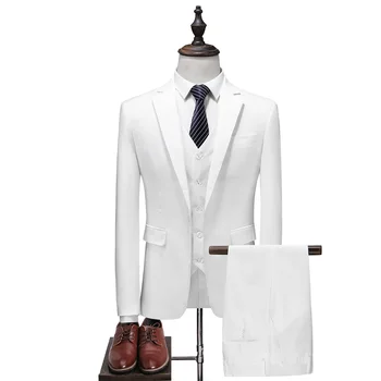 2018 spring solid single button slim fit suit men 3 pieces (jacket+vest+pant) man wedding suit wedding tuxedo
2018 spring solid single button slim fit suit men 3 pieces (jacket+vest+pant) man wedding suit wedding tuxedo